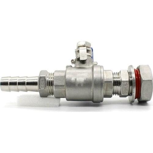 304 stainless steel ball valve weldless ball valve for homebrew beer kettle pot barbed ball valve brew kettle valves 1/2