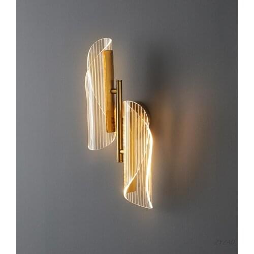 Nordic Designer PVC Wall Light Living Room TV Background Wall Luxury Wall Lamp Stair Aisle Bedrom Bedside Bathroom Light Fixture