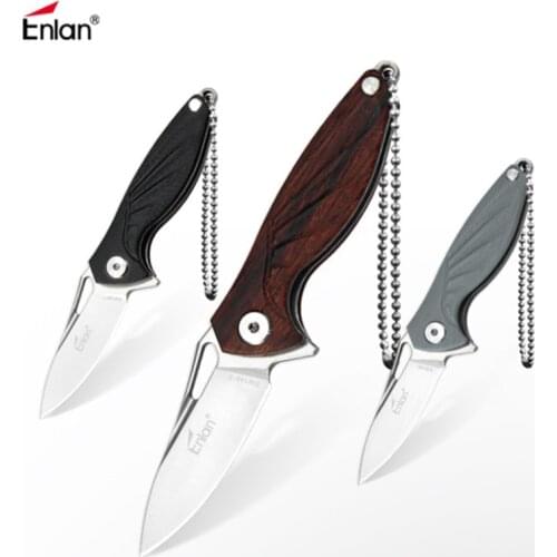 Enlan EW148 12C27 G10 or Wood Handle Folding knife Survival Camping tool Hunting Pocket Knife tactical edc outdoor tool