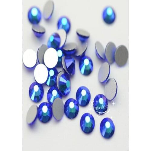 Strass Gems Color Crystal AB FlatBack Rhinestones Stones Non Hotfix Nail Art Decorations ss12~ ss30