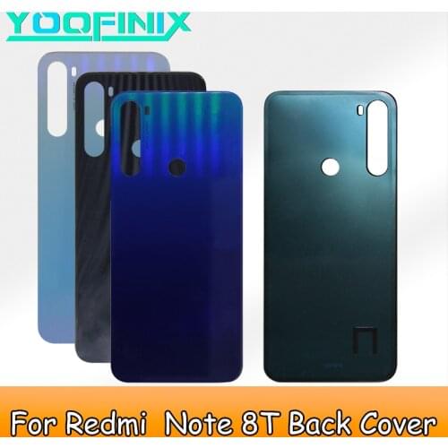 For Xiaomi Redmi Note 8T Back Battery Cover Case 4D Glass Back Cover With Adhensive For Xiaomi Redmi Note 8T