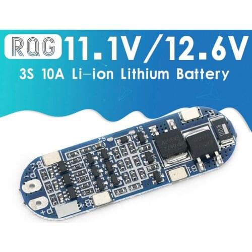 3S 10A 11.1V 12V 12.6V Lithium Battery Charger Protection Board Module for 18650 Li-ion Lipo Battery Cells BMS 3.7V
