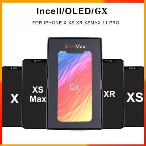 GX Pantalla OLED Incell LCD Display For iPhone X XS LCD Display Touch Screen Digitizer Assembly For iPhoneX 11 Pro XSMax XR