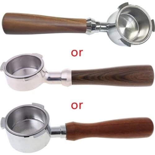 1pc Stainless Steel Espresso Coffee Machine Handle 51MM Bottomless Filter Holder Bottomless Portafilter