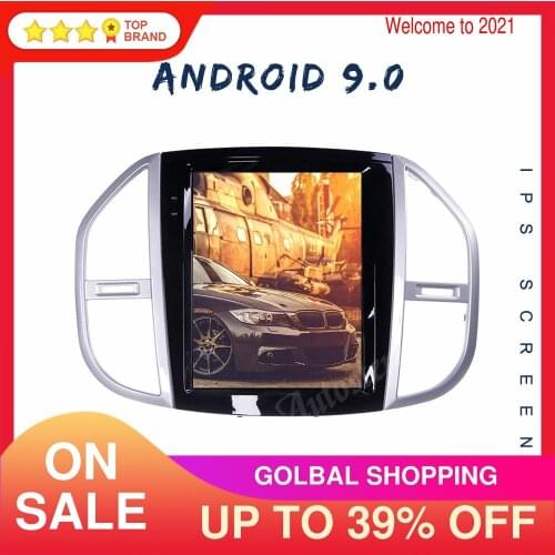 128GB Android 9 Tesla Style Screen For Mercedes Benz Vito 2016-2020 Car GPS Navigation Head Unit Multimedia Player Radio Stereo
