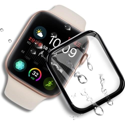 3D Curved Edge No Tempered Glass for Apple Watch Series 3 2 1 38MM 42MM Screen Protector film for iWatch 4/5 40MM 44MM Full glue