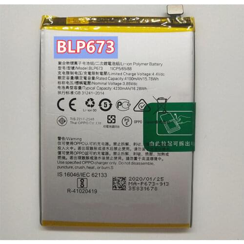 New High quality BLP673 4230mAh Battery For OPPO A5 A7 AX7
