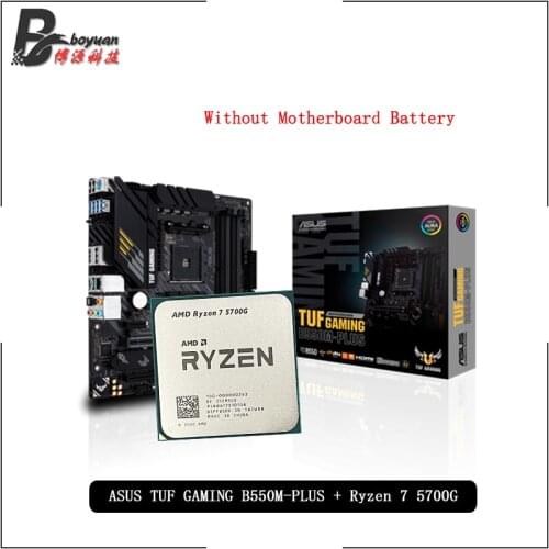 AMD Ryzen 7 5700G R7 5700G CPU + ASUS TUF GAMING B550M PLUS Motherboard Suit Socket AM4 All new but without cooler