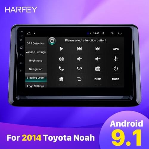 Harfey Android 9.1 Car Multimedia player 9 inch for 2014 Toyota Noah with WIFI HD Touchscreen GPS radio support DVR Carplay DAB