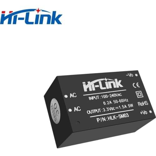 Free Shipping 100pcs/Lot 5W 3.3V 1.5A AC DC Single Output Power Supply Converter HLK 5m03