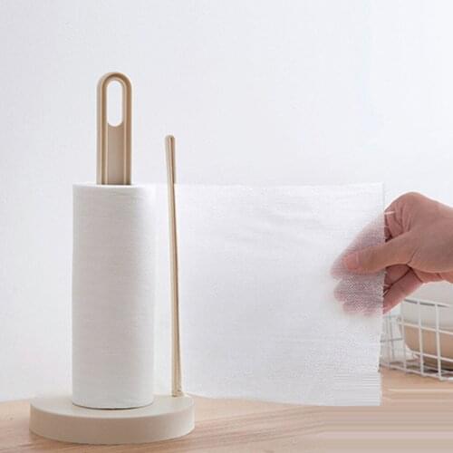 Kitchen Tissue Holder Seat Type Free Punch Toilet Roll Paper Towel Rack Desktop Tissue Stand Porta Guardanap Table Tissue Holder