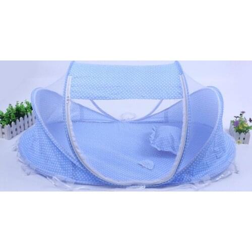 Baby Crib 0-3 Years Luxury childrens folding baby mosquito nets bed baby mosquito nets princess baby sleep pillow piece suit