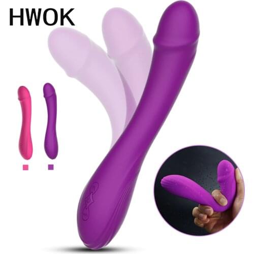HWOK Dildo Vibrator for Woman Realistic penis Vibrating Female Masturbator Soft Adult Sex Toys G-spot Massager Vibrador