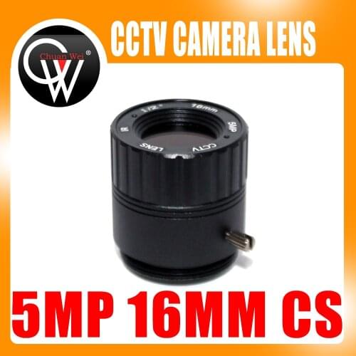 HD 5.0Megapixel IR CCTV Lens 16mm CS Lens 5MP for HD Security Cameras F2.0 Image Format 1/2"