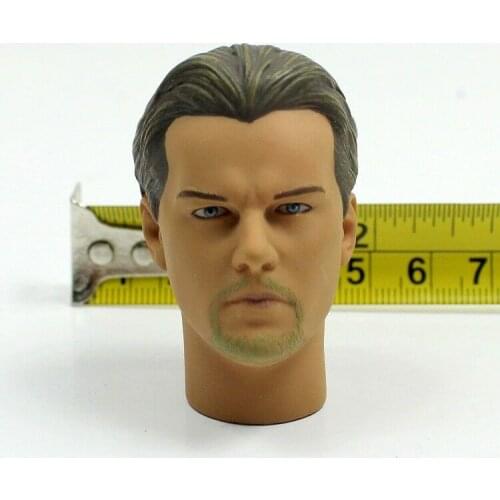 Collectible B66-02 1/6 Scale Male Head Sculpt Leonardo DiCaprio Head Carved with Beard Model For 12" Male Body Accessory