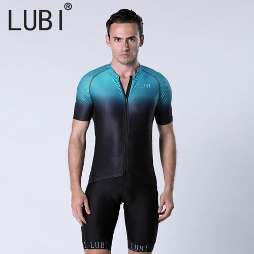 6 Colors LUBI Pro Men Cycling Jerseys Set Short Sleeve Summer Bike Bib Kits Breathable MTB Bicycle Clothes Clothing Ropa Maillot