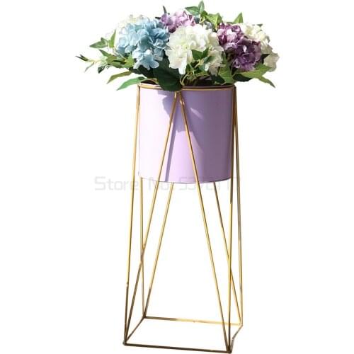 Nordic creative flower rack decoration light luxury flower pot living room flower arrangement large floor decoration flower