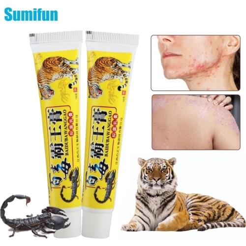 18g Scorpion Tiger Balm Antibacterial Antipruritic Ointment Treat Eczema Dermatitis Psoriasis Cream Anti-Itching Plaster P1250