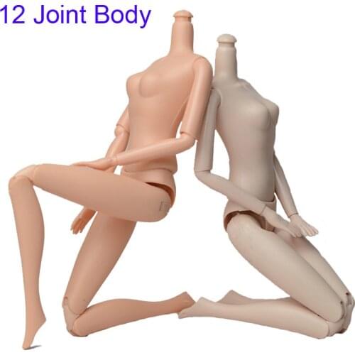1pc 1/6 12 Jointed DIY Movable Nude Naked Doll Body For 29cm Doll House DIY Body Without Head Children Gifts
