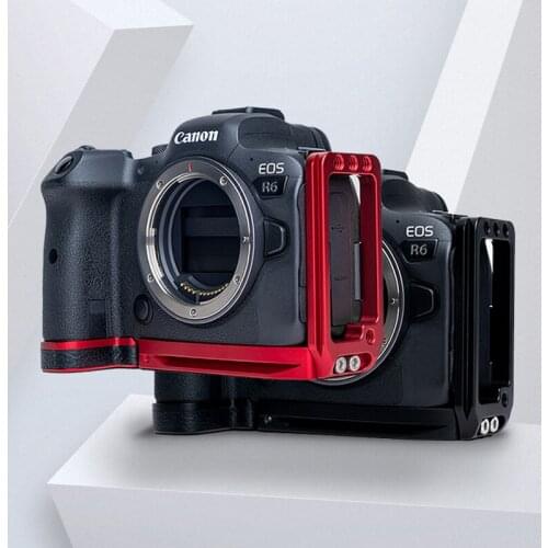 GABALE L-Shaped Quick Release L Plate Clamp Fast Loading Seat Rotatable Bracket 1/4" Threads for Canon EOS R5 R6 Camera