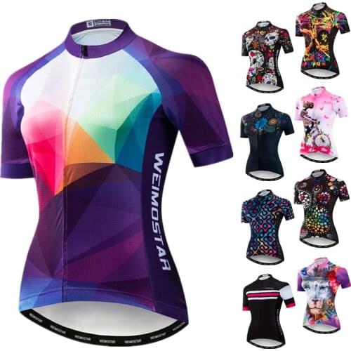 Weimostar Summer Women Cycling Jersey 2021 Short Sleeve Bike Clothing Maillot Ciclismo Bicycle Shirt Road MTB Bike Jersey Tops