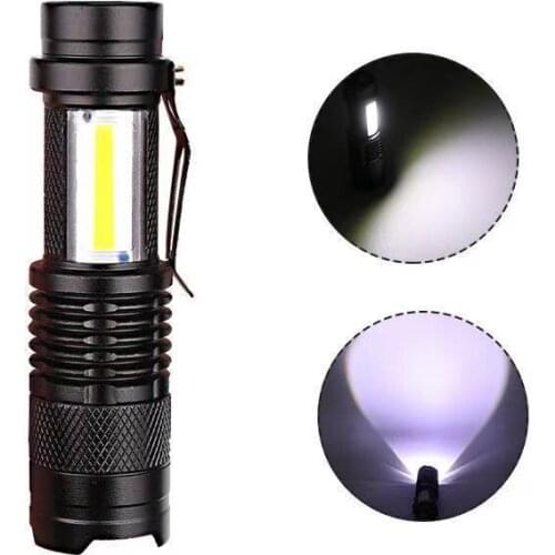 Zoomable Led Flashlight Built-in Battery XP-E COB Mini Torch Lamp Adjustable Penlight Waterproof For Outdoor Camping Lantern