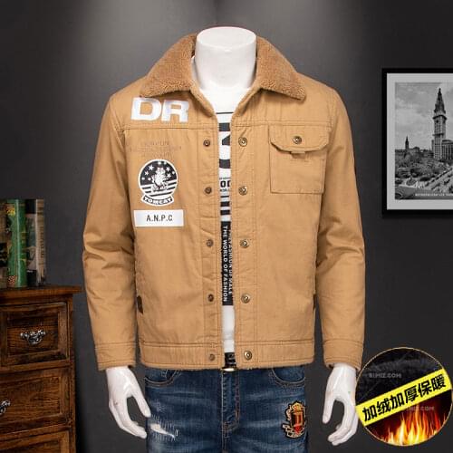 Lambswool The Newest Winter Mens Denim Jacket Camel Thickening Cashmere Man Cowboy Outerwear Youth Warm Clothes Coats S1106