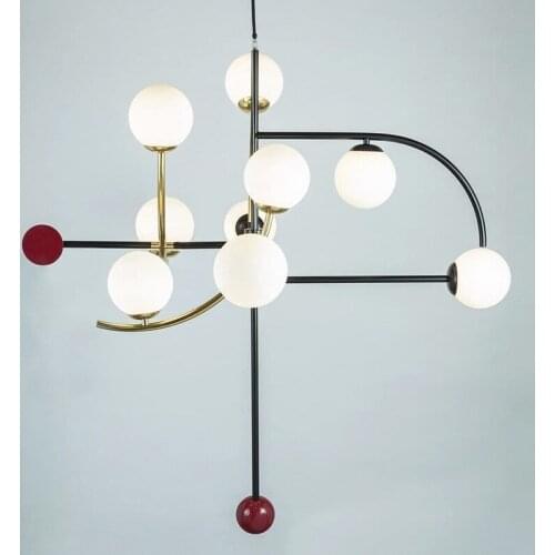 New Nordic net red chandelier postmodern designer living room bedroom Hotel model room art decoration Chandelier