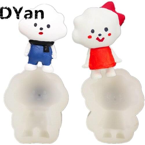 New Product Cloud Couple Baby Plaster Mold Fragrance Mold Cake Mold DIY Decoration Mold A1623