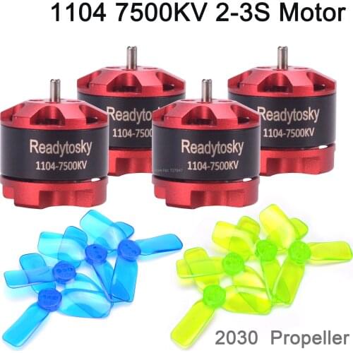 NEW 1104 7500kv 2-3s Mini Brushless Motor 2030 Propeller for RC 80 90 100mm 120mm ELF 88mm 88 Mini Multirotor Drone