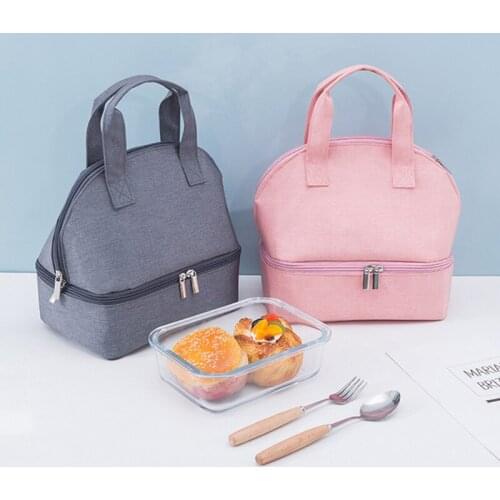 New Thermal Insulated Portable Lunch Bag Tote Cooler Handbag Bento Case Dinner Container School Food Storage Pouch