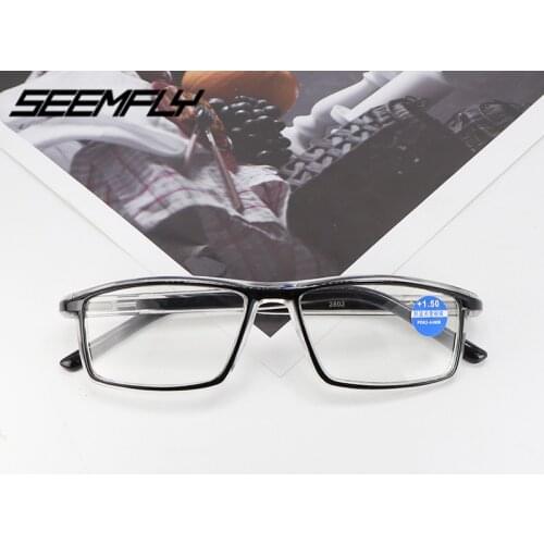 Seemfly Classic Full Frame Anti Blue Light Reading Glasses Women Men Fashion Presbyopic Glasses Computer Gaming Goggle Eyewear