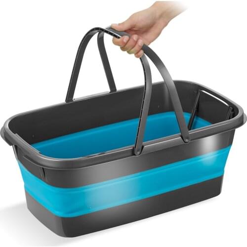 Portable Foldable Bucket Solid Basin Tourism Outdoor Clean Bucket Fishing Promotion Camping Car Wash Mop Folding Bucket Outdoor