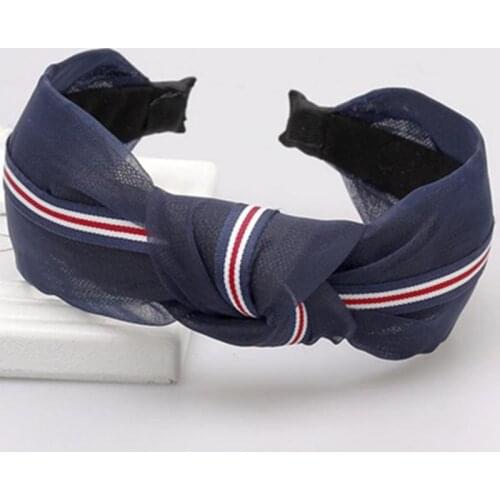 Sweet Mesh Hairband Knot Women Hair Accessories Girls Princess Headdress Top Bow Knotted Headband Adults Face Wash Hair Hoop