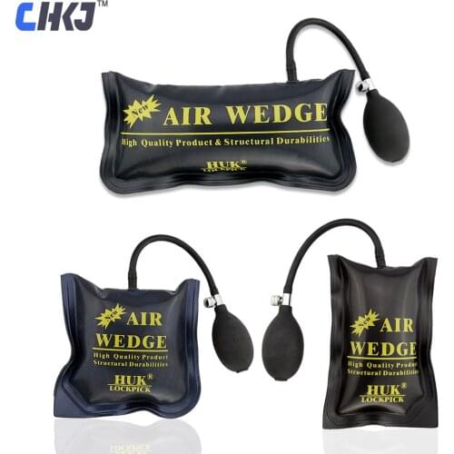 CHKJ 3pcs/lot HUK Professional Pump Wedge Locksmith Tools Auto Air Wedge Airbag Lock Pick Set Car Door Window Opener Hand Tool