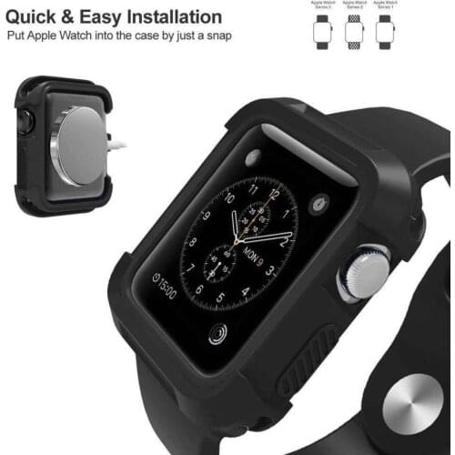 Shock Proof Bumper Cover Scratch Resistant Rugged Case For Apple Series 1/2/3/4 Cover For Apple Watch Case 38mm 42mm 40mm 44mm
