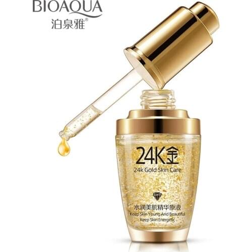 BIOAQUA 24K Gold Serum Hyaluronic Acid Serum Anti Aging Anti Wrinkle Liquid Moisturizing Whitening lift Firming Skin Repair Care