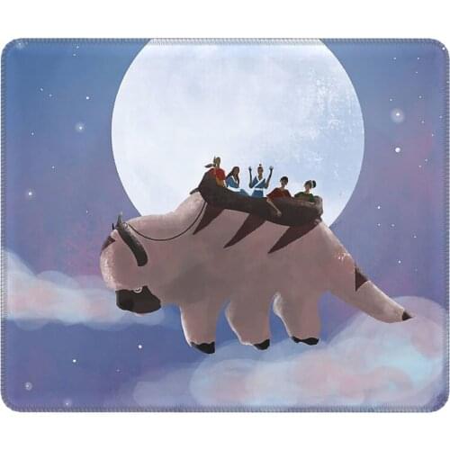 Appa And Team Vintage Mouse Pad Avatar The Last Airbender Non-Slip Mat Pads Rubber Office Home Deco Mat