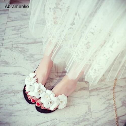 Casual Beach Women Slipper Sandals Brand 2021 New Design Camelli Summer Flat Flip-flops Shoes Female Size 36-40 Dropshipping