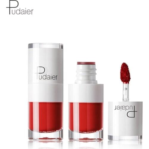 Pudaier 1PC 16Colors Velvet Batom Matte Lipgloss Lip Tint Cute Makeup Waterproof Long Lasting Cosmetics Clear Lip Gloss