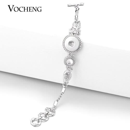 10PCS/Lot Vocheng Leaves Interchangeable Jewelry 18mm Snap Button Bracelet NN-457*10