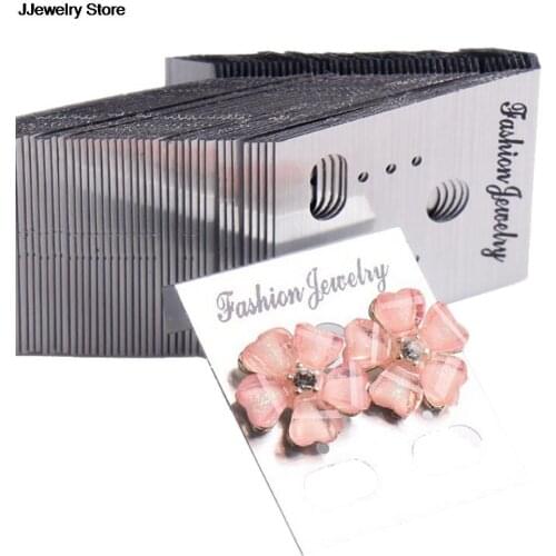 Hot 100 Pcs Professional Cards Jewelry Holder Plastic Earring Ear Studs Display Hang