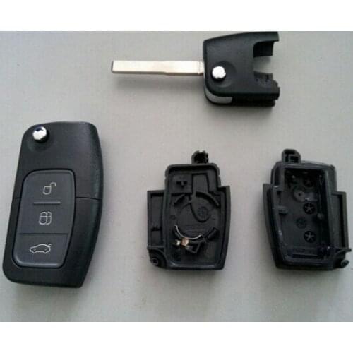 3 BUTTONS FLIP REMOTE KEY SHELL CASE FOR FORD FOCUS FOB KEY BLANK