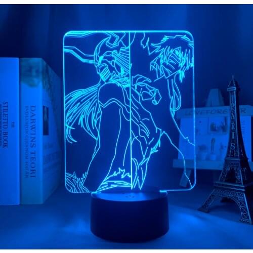 3d Lamp Anime Bleach Night Light for Bedroom Decoration Nightlight Cool Birthday Gift Acrylic Led Night Light Bleach Manga