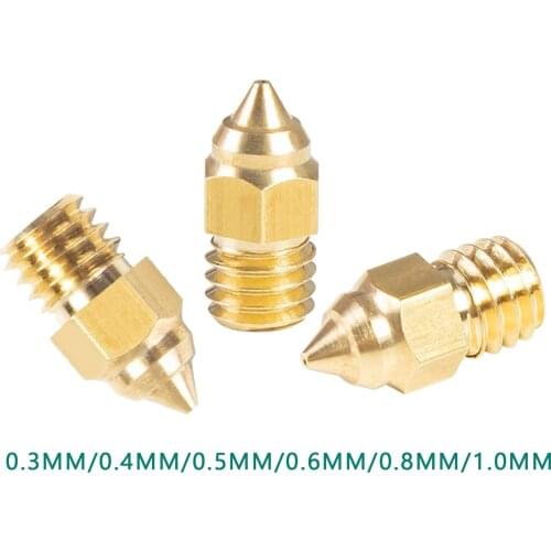 3x Extruder Nozzles Compatible for CR-10 CR-10S CR-10MINI CR-10 V2 CR-10 V3