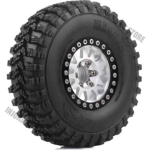 4Pcs RC Car Terrain Truck Tires&Wheel Rim 1.9inch for 1:10 RC Crawler Axial SCX10 90046 Voodoo KLR TRX4 D90 AXI03007