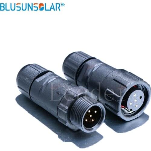 50 pair/lot wholesale M16 2,3,4,5,6,7,8 Pins 250V 15A IP68 male and female electrical connector for 9mm wire connector terminals
