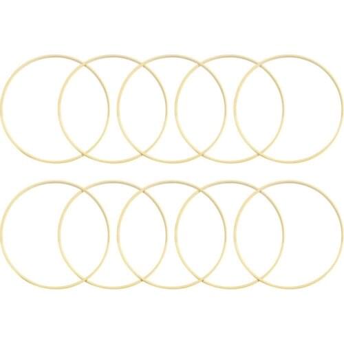 Bamboo Dream Catcher Hoop Hoop Hoop Hoop Tassel Ring Tassel Ring Suitable for Dream Catchers DIY Craft 20 cm 10 Pcs