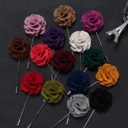 Free shipping , 20 pcs/lot , Mens Wool Felt Lapel Flower boutonniere, Flower lapel pins