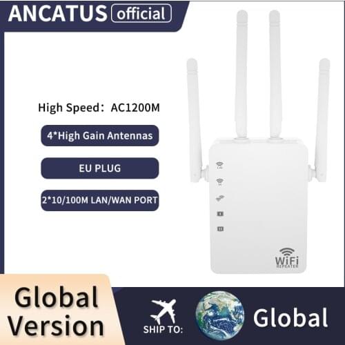 ANCATUS GLWDA1242W-EU Wireless Router 1200M 2.4G/5G Repeater Wi-Fi Range Extender Pro Network Wifi Pro
